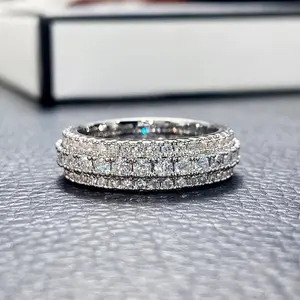 925 Sterling Silver CZ Eternity Ring | Sparkling Wedding Band | Stackable Promise Ring for Women & Men