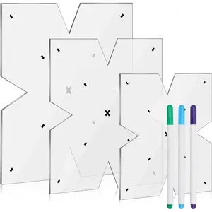 3pcs 8/10/12 Inches Bowl Cozy Acrylic Sewing Template 3 Sizes Bowl Mat Sewing Supplies with 3 Water Soluble Pens