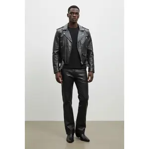 LEATHER BIKER JACKET