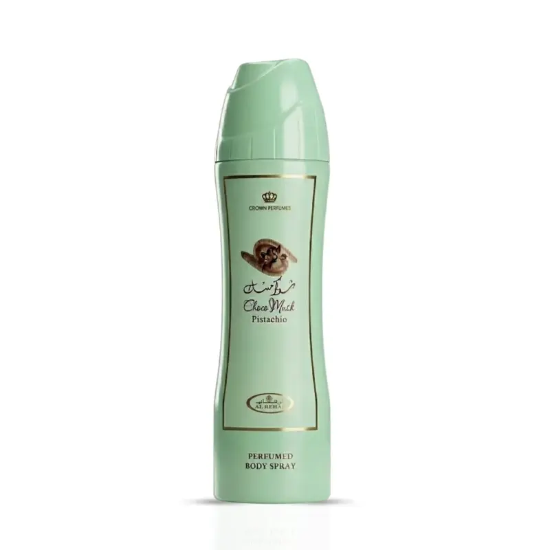 Al Rehab | Choco Musk | Pistachio | Unisex Fragrance | 200 ML | Perfumed Body Spray | Pistachio - Cacao & Vanilla