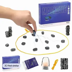 Magnetic Chess Game Toy for Party Favors - Colorful Board Strategy Game for Kids & Adults with 20 Magnets, Storage Bag, and Easy Instructions