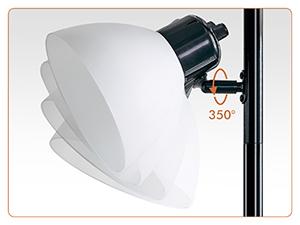 Modern Tree Floor Lamp for Living Room Bedroom, Tall Pole Standing Lamps with 3 Adjustable Rotating Heads for Office, Decor Corner, Reading Indoor, 3 Bright Lights LED Bulbs Included (Black)