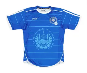 [Hot Sale] - El Salvador 2009 Home Soccer Jersey - Full Print Logo