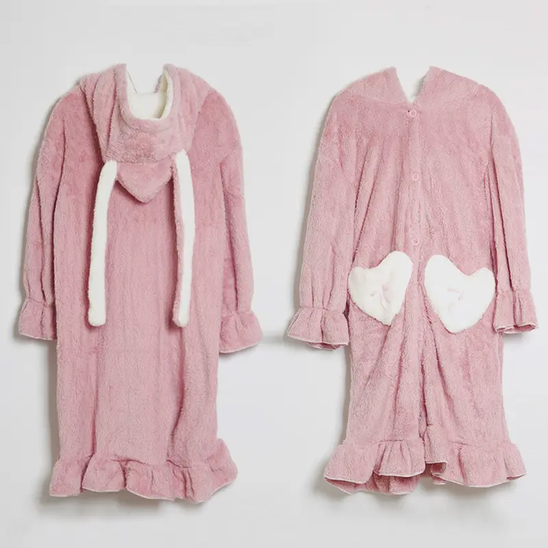 Pink blue peach heart nightgown without