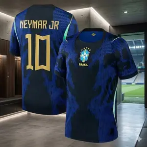 Classic Soccer Legend Graphic Tee, Number 10 Soccer Jersey, Blue Stripe Athletic Jersey for Unisex