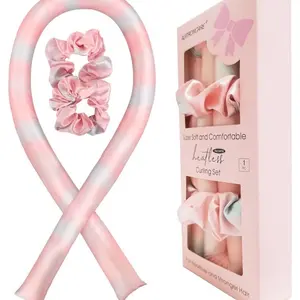 Heatless Hair Curlers,Silk Curls Headband,No Heat Rollers to Sleep in Overnight,Satin Curling Rod Headband for Long and Medium Hair(Pin