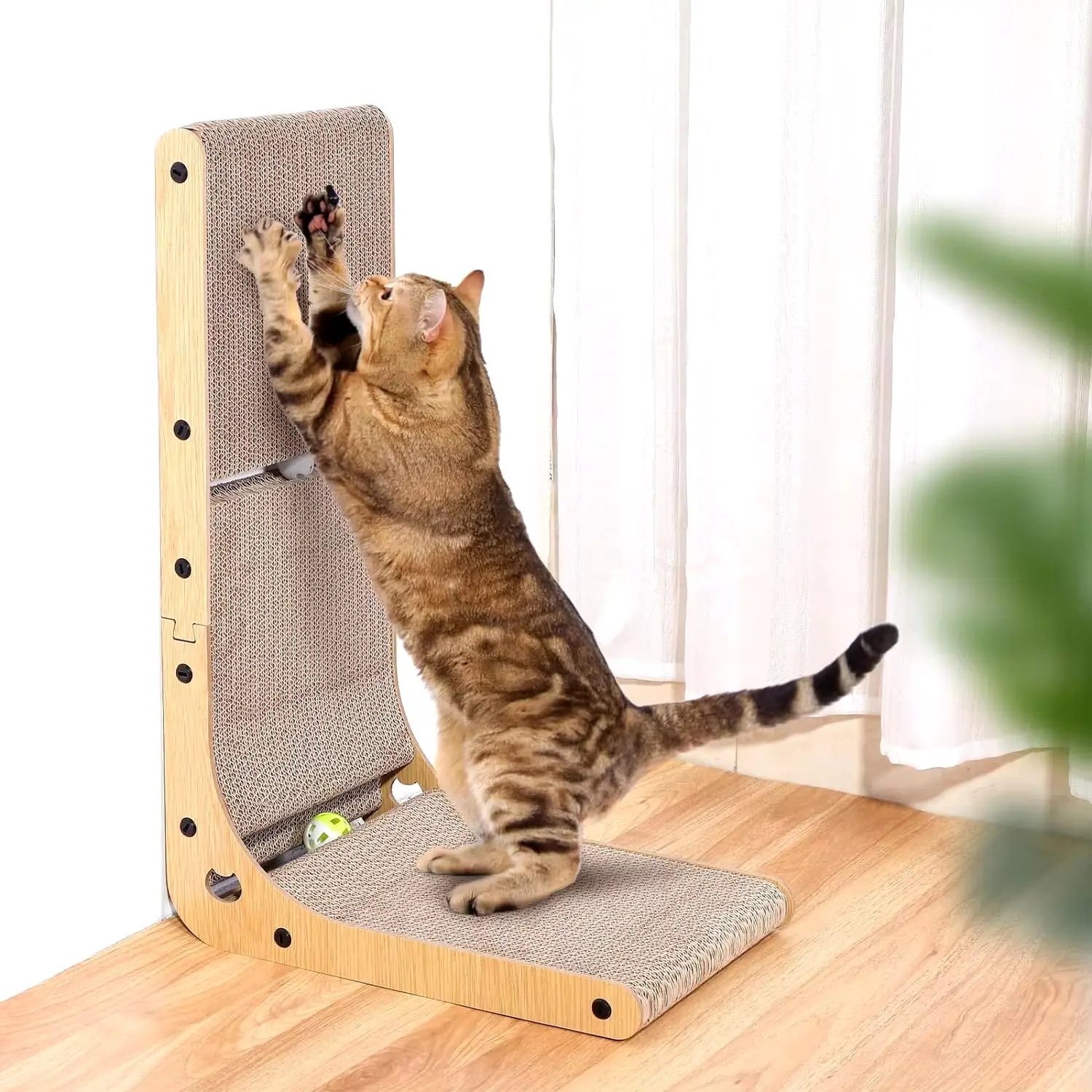 ScratchGuard™ L-Shape Cat Scratcher for Indoor Cats (23.6”)