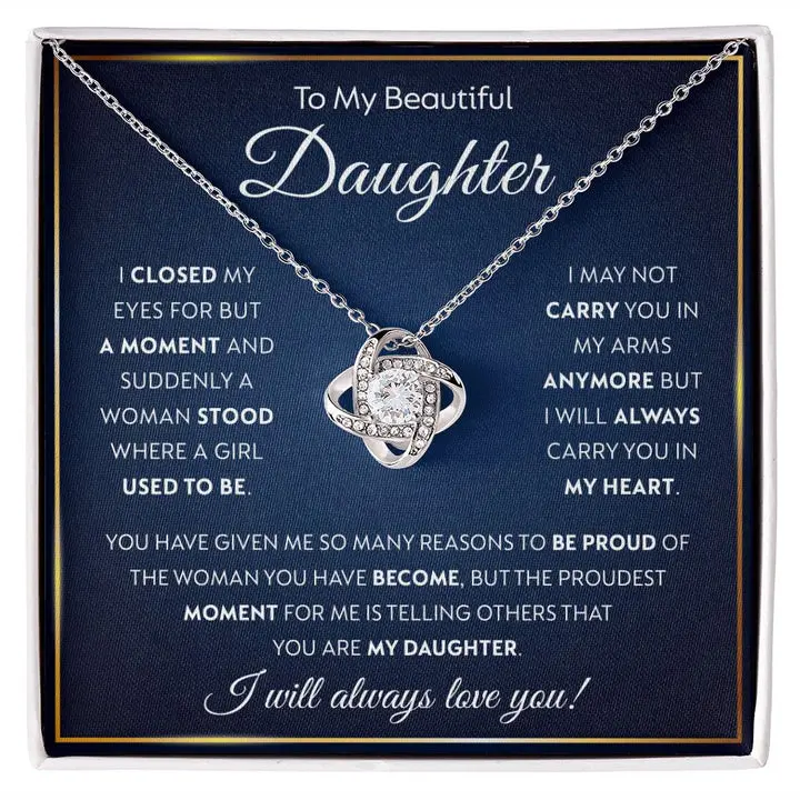 To My Daughter Gifts From Dad - Daughter Jewelry For Christmas, Thanksgiving, Birthday, Graduation, Wedding