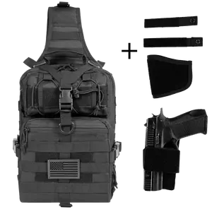 TRAILKICKER Tactical Sling Bag, Shoulder Army Molle Daypack, Hiking Hunting Trekking Fishing Tackle Bag,Daily tool bag Durable Wallet gym bag Pouch golf bag golf accessories