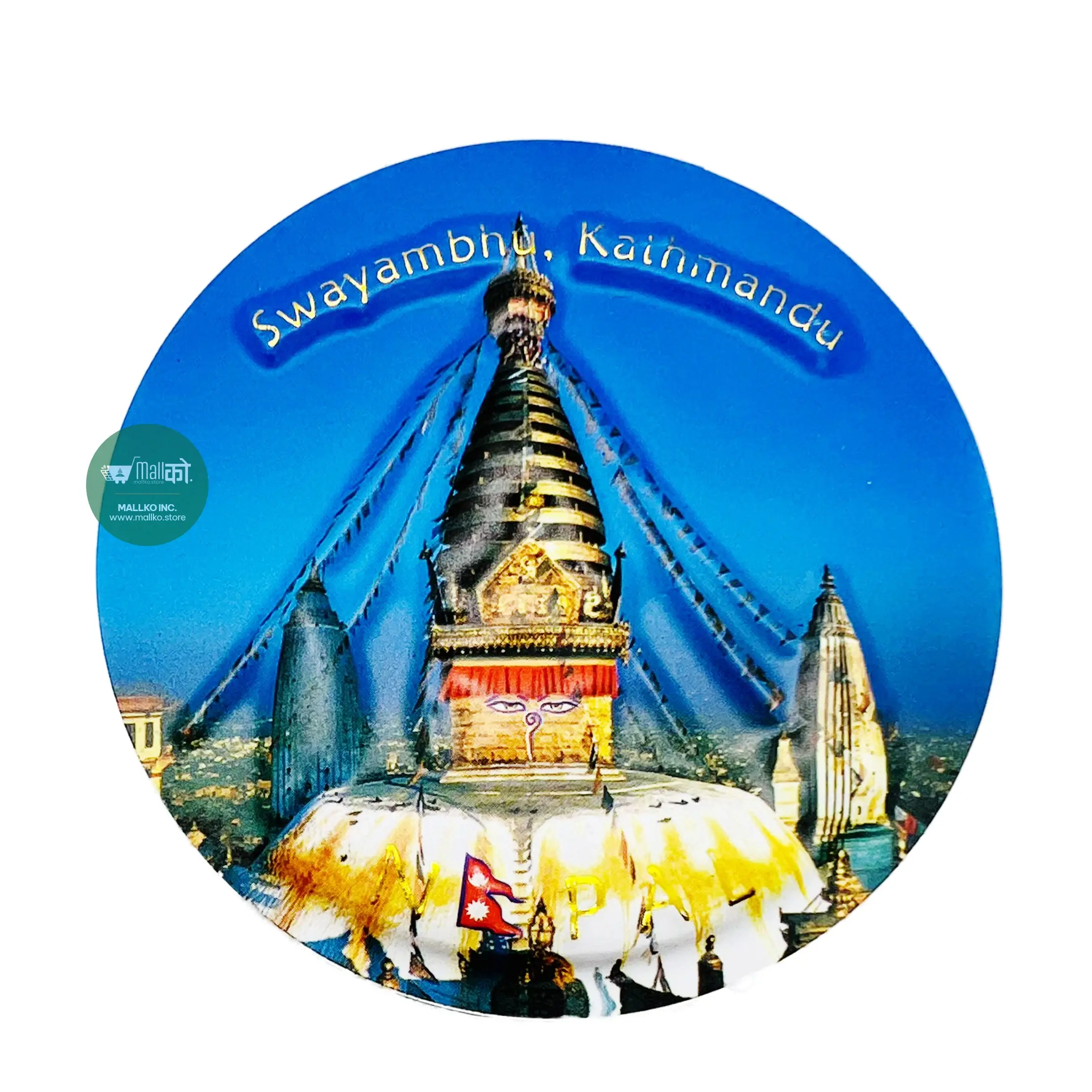 Swayambhu Fridge Magnet – Nepal Souvenir Magnet