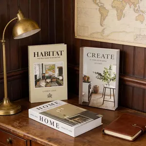 3 PCS Faux Decorative Books for Home Decor Coffee Table Books Decor Aesthetic Fake Faux Books for Decoration Shelf Decoration Accessories