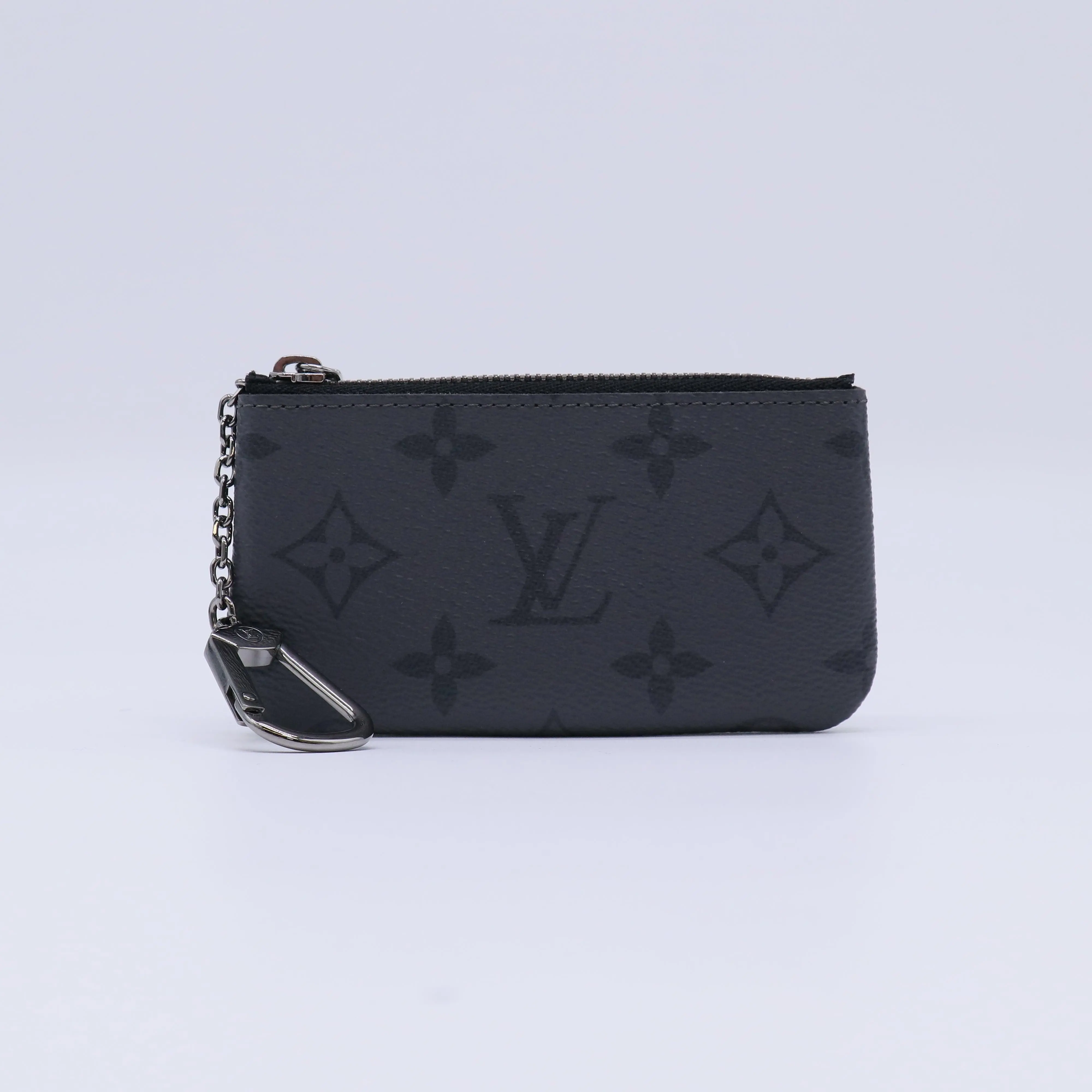 Pre-owned Louis Vuitton Leather Small Leather Goods Monogram Eclipse Key Pouch W21830