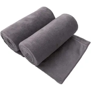Oversized Microfiber Bath Towel 2 Pack (30"x60") - Super Soft, Thick, Highly Absorbent & Fast Drying, No Fading, Multipurpose for Sports, Travel, Fitness, Yoga, Grey