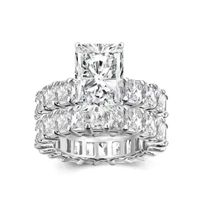 Maxine 5.0ct Radiant Cut Engagement Ring Set,5A Cubic Zirconia Women's Ring Set Jewelry,Promise Ring Set for Daily,Travel,Proposal,Wedding,Birthday,Anniversary