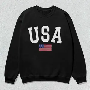 USA Sweatshirt Flag of the United States Collegiate Crewneck Sweater Unisex