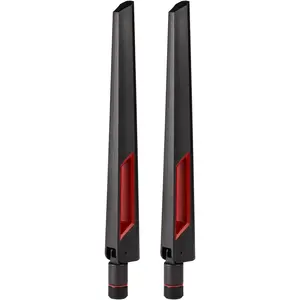 WiFi 6 6E Tri-Band Antenna 2.4GHz 5GHz 6GHz RP-SMA Male Omni-Directional Antenna 2-Pack for Router PC Desktop PCIe WiFi Card IP Security Cameras Adapter