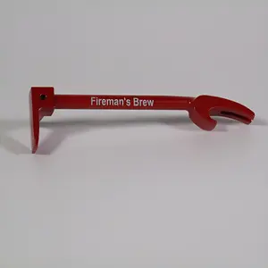 FireMan's Brew Halligan Bottle Opener – Red Metal Bar Tool for Firefighters, Heavy-Duty & Durable