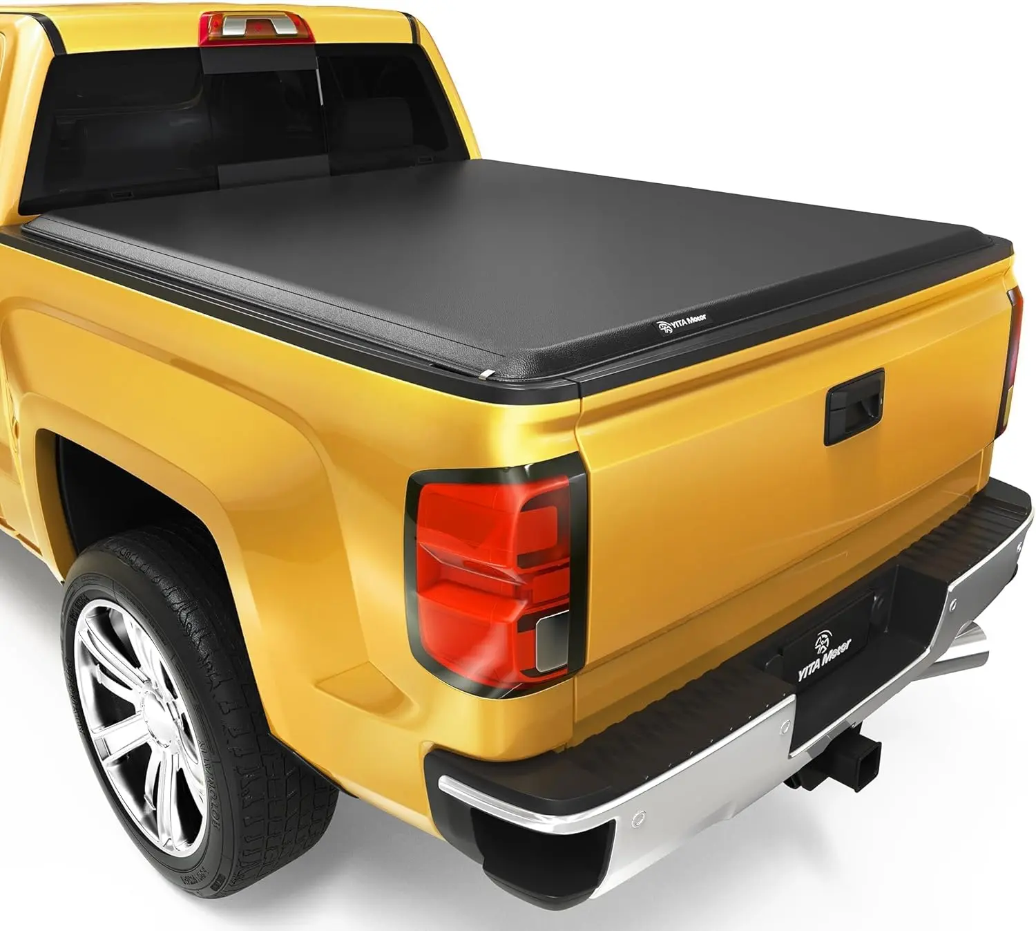5.8 ft Bed Soft Roll Up Truck Bed Tonneau Cover Compatible with 2019-2025 Chevy Silverado/ GMC Sierra 1500 New Body Style, Fleetside
