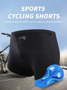 Men's Cycling Underwear with 3D Silicone Cushion, Breathable Quick-Dry, Anti-Irritation, Outdoor Long Distance Bicycle Shorts