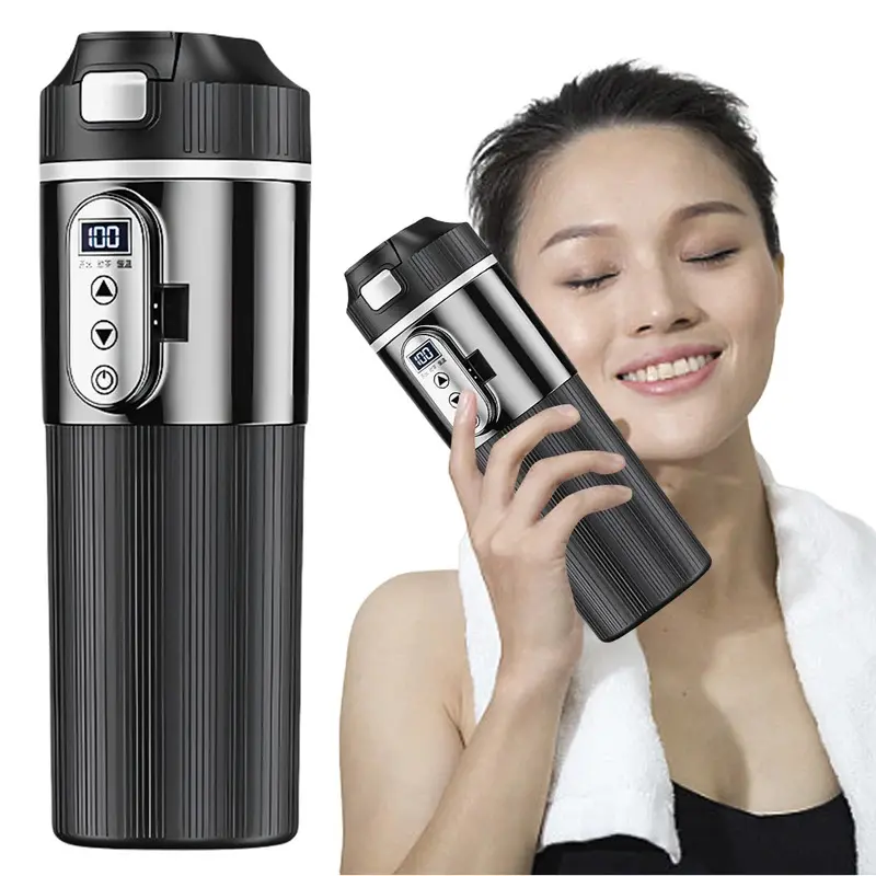 12V/24V Stainless Steel Thermos Cup Car Heating Cup 500ML Smart Temperature  Sensor Coffee Milk Heated Kettle Water Warmer Bottle - TikTok Shop