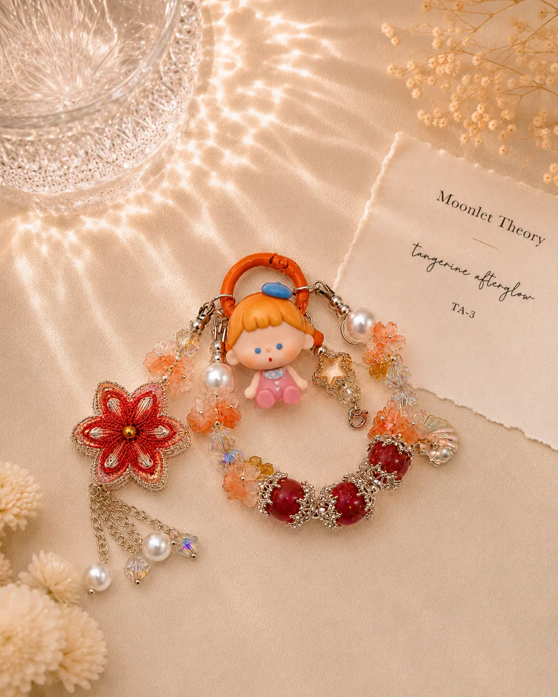 tangerine afterglow TA-3 Phone Strap, Stylish Mobile Phone Accessory for Easy Device Carrying