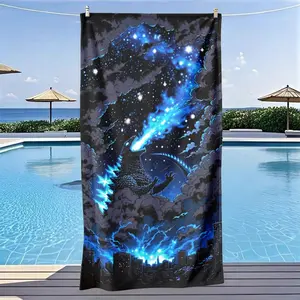 Star Godzilla Beach Towel, Quick-Dry Ultra-Soft Polyester Fiber, Multi-Purpose Yoga Travel Swimming Camping, Large Size Gift