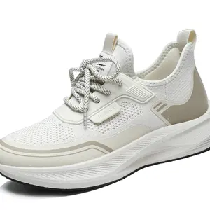 Mens Fly Knit Sports Shoes Ultra Lightweight Breathable Running Shoes for Men 2026 Spring Summer Fashion Thick Sole Mesh Sneakers Sweat Absorbent Shock Absorbing Casual Walking Shoes