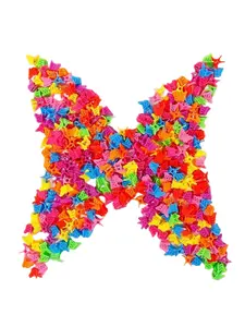 30Pcs/Set Colorful Butterfly Flower Hair Clips, Cute Mini Non-slip Claw Clips, Trendy Hair Accessories for Women Girls Daily Summer Wear