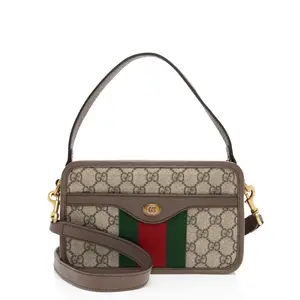 Pre-owned GUCCI Leather Crossbody Bags GG Supreme Ophidia Dual Crossbody