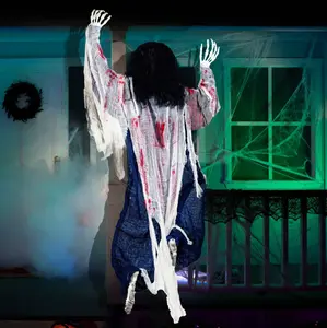 47" Bloody Climbing Zombie Prop - Scary Indoor/Outdoor Halloween Decoration for Haunted Houses & Yard Parties #HorrorDecor