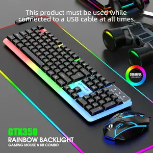 Wireless LED Backlit Keyboard Mouse Set, RGB Backlight Keyboard, 7-Color RGB Lighting, Ergonomic Design, Durable Build Quality, Perfect for Gaming & Office Use