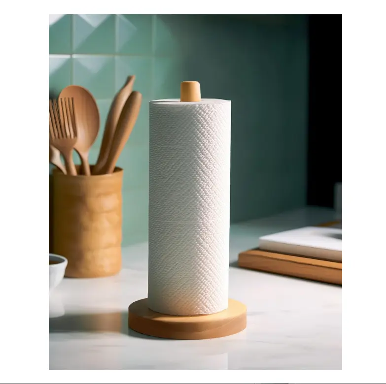 Paper Towel Holder Countertop - Solid Freestanding Paper Towel Dispenser Stand with Anti-Skid Base