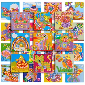 6/12pcs Cartoon Fun EVA Mosaic Decoration Painting Stickers Self Adhesive Handmade Graffiti Crafts Stickers Daily Handmade DIY Creation Stickers