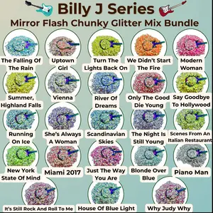 Billy J Series Mirror Flash Chunky Glitter Mix Bundle
