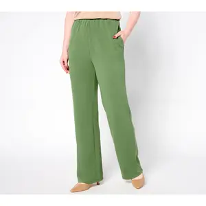 QVC BEAUTIFUL by Lawrence Zarian Women's Regular Pull-On Straight-Leg Pants