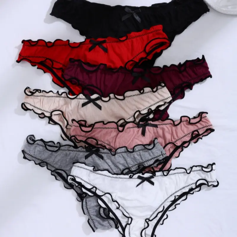 Women's Bow Comfortable Thong, 7 Piece Set, Soft and Breathable Underwear, Perfect for Daily Wear, Panties