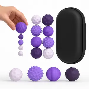 Assorted Colors Silicone Magnetic Ball Set, 8 Counts/set Elastic Texture Fidgeting Relax Toys, Perfect Stress Relief Toys for Adults & Teens