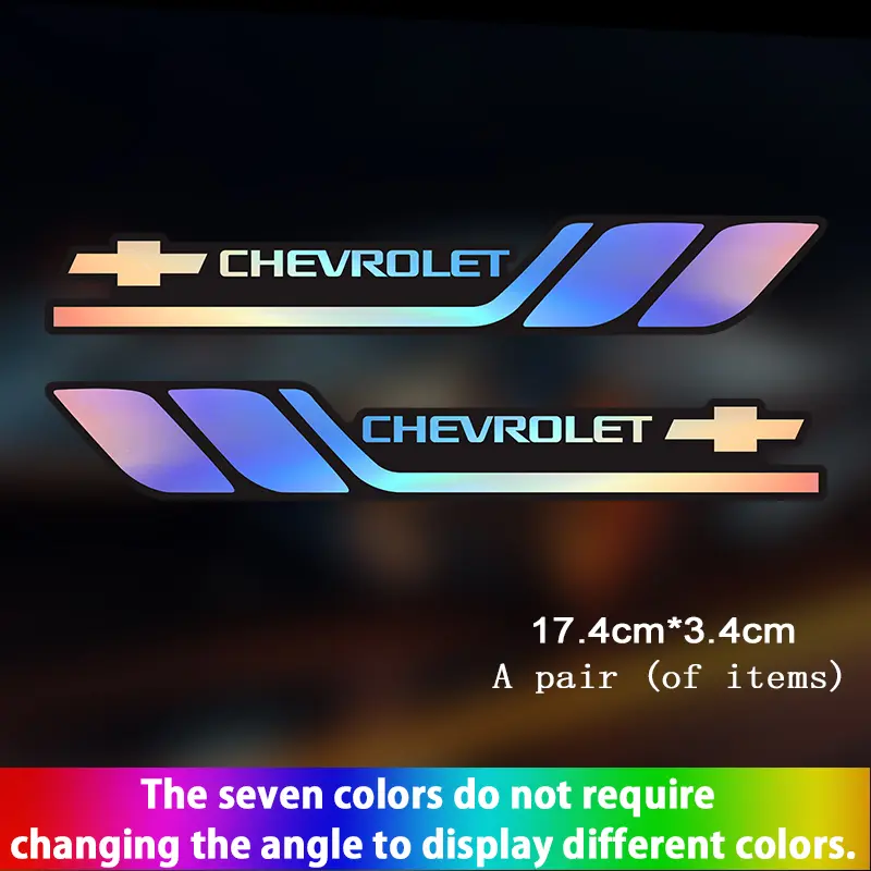 Suitable for chevrolet car stickers, triangular window decals, side window decals, personalized creative car body decorations, decals, laser reflective stickers