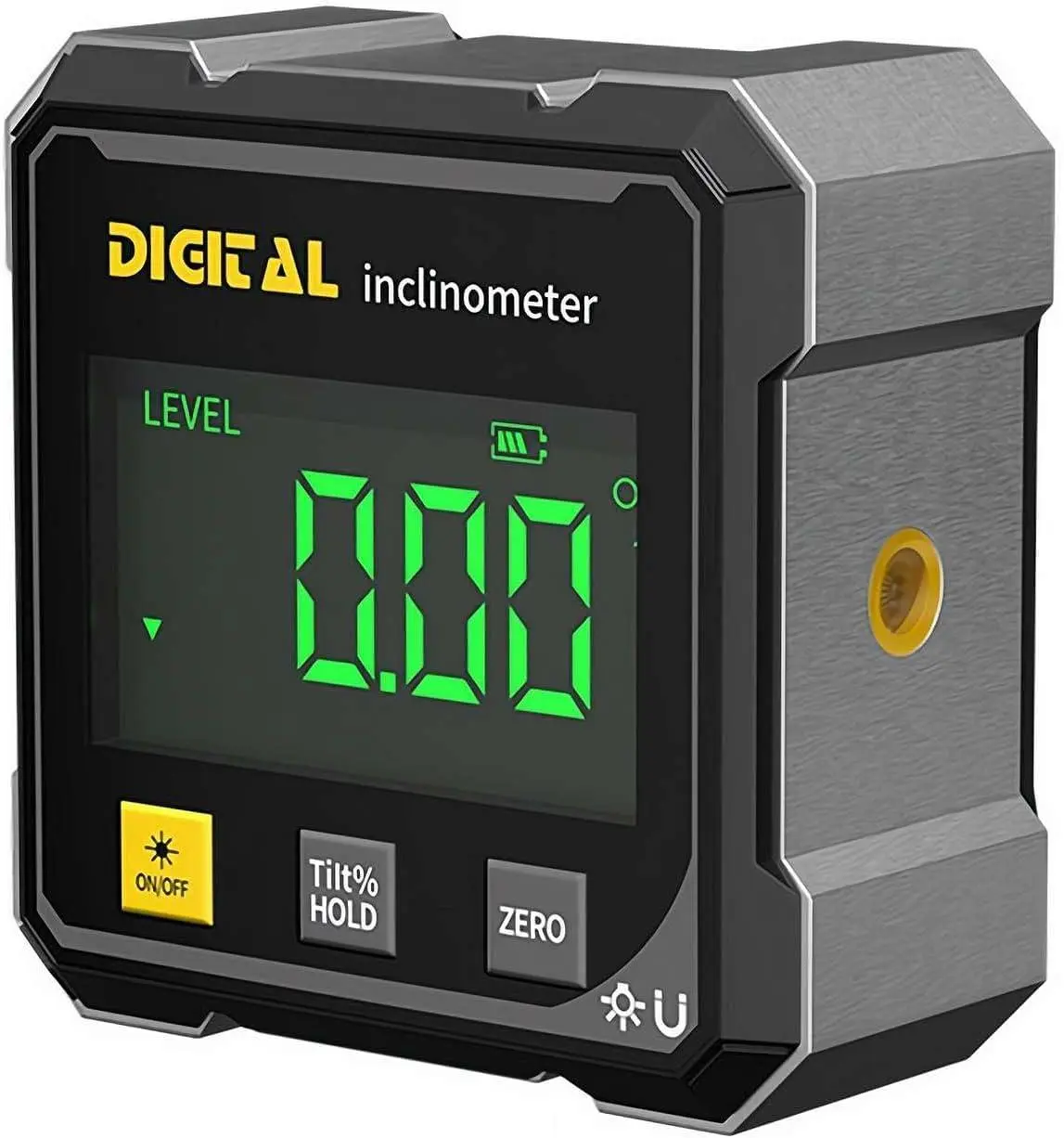 Portable Magnetic Digital Angle Finder with 360° Magnetic Attachment, Dual Laser Guide, Rechargeable Gauge, Large Digital Screen, Durable Construction for Carpentry, Construction, Engineering Car Repair Assembly & Disassembly Work Tools