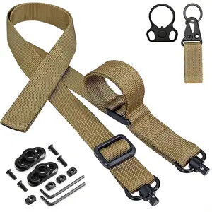 Tactical 2 Point Sling with Fast-Adjust Thumb Loop - Quick-Adjust Gear Strap with QD Swivels, Secure Durable Mount Straps for Everyday Carry