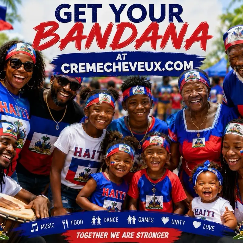 Haiti Flag Bandana Scarf, 5-Count Bundle for Daily Wear, Casual Accessory