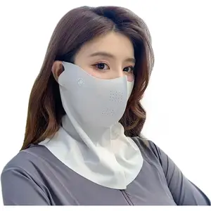 Summer Cooling Neck Gaiter Face Mask for Women, UPF 50+ UV Protection, Breathable Ice Silk Sun Protection Mask