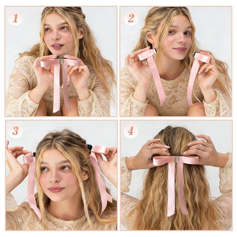 Magnetic Bow Clip, Magnetic Hair Clips for Women Girls, Strong Hold Magnetics Claw Clips, Seamless 2-in-1 Design for Salon, Home & Everyday Hair styling, Intuitive, No Slip,Valentine's Day gift