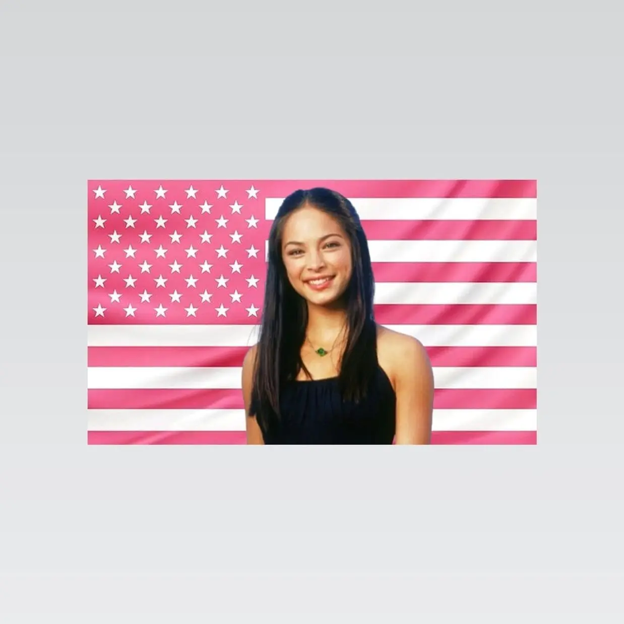 Lana Lang Pink American Flag Tapestry – TV Character Wall Art | Aesthetic Pink Flag | Television Fan Decor | Bedroom Gift Lightweight Indoor Wall Art