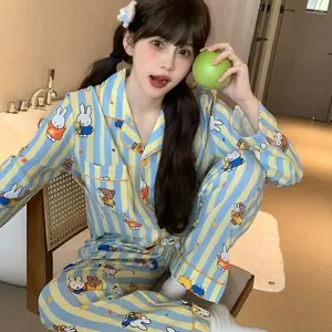 Miffy New Creative Pajamas Cartoon Cute High-Value Fashionable Girlish Comfortable Student Homewear Set That Can Be Worn Outside