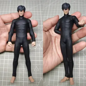 No Figure Handmade 1/12 VTOYS No. 1 Matte Black Bodysuit Cover Toys Accessory For 6in VTOYS×BMS1/12VB002VB003 Action Figure Body