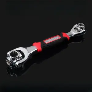 52-In-1 Multi-Function Socket Wrench Set, Metric 8-19mm, Sae 5/16"-3/4", Non-Slip Handle, 360° Rotating Head, Home & Car Repair Tool, Multifunctional Socket Wrench