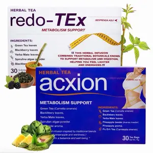 Redo-TEx and Acxion Herbal Tea Bundle, Botanical Tea Infusions with Traditional Ingredients, Two 30-Count B