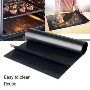 1-4 pieces of 40x50 cm oven liners, baking trays, barbecue racks, baking tray liners, with a thick non-stick bottom plate for the oven, suitable for the bottom of electric and gas ovens. This plate can be reused and is resistant to high temperatures.