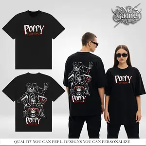 Poppy Playtime Graphic T-Shirt Cartoon Mystery Game Vintage Bootleg Inspired Shirt Retro Toy Aesthetic Oversized Heavyweight Wash Tee Hoodie Sweatshirt